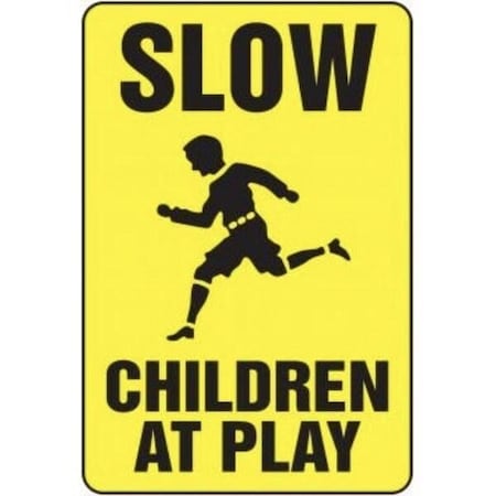 Accuform Safety Sign SLOW  CHILDREN AT PLAY MVHR547XP MVHR547XP